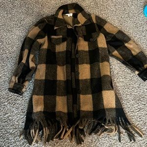 BKE Fringe Sweater Jacket